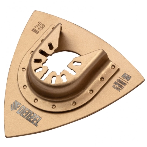 Насадка для МФИ шлифовальная дельтовидная HM 78 мм по плитке и дереву Denzel фото 1