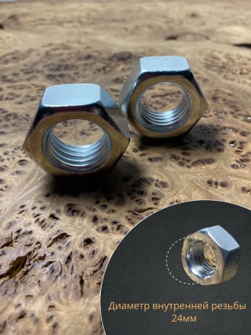 Гайка оцинкованная М24 DIN 934 шестигранная 20 шт. фото 3