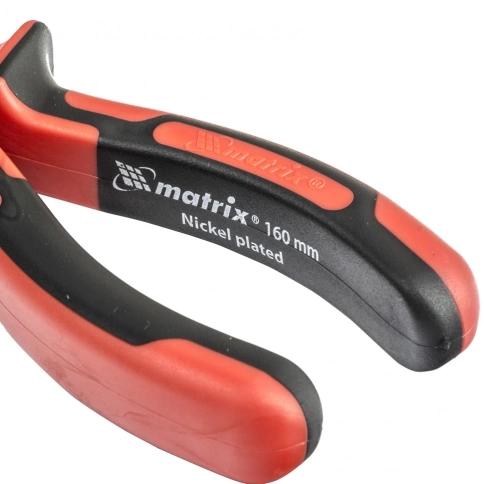 Круглогубцы NICKEL, никелир., двухкомпонент.рук. 160 мм Matrix фото 3