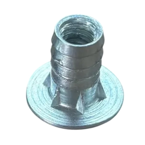 Втулка забивная с плоским фланцем М6х9х14 мм, оцинкованная фото 1