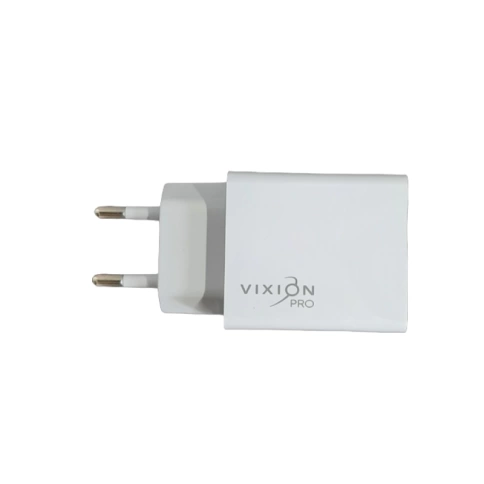 Зарядное устройство сетевое VH-07 2-USB/2.4A длинный блок белый VIXION PRO фото 3