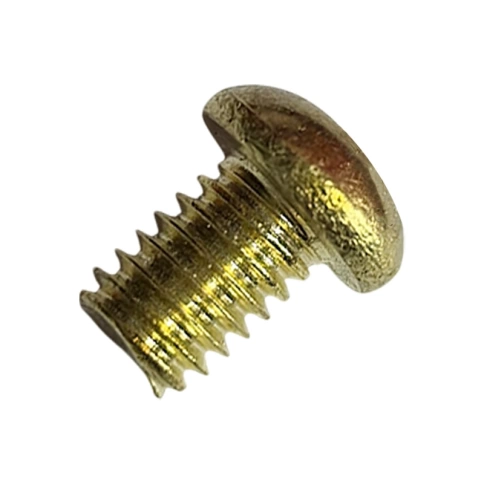 Винт с полукруглой головкой 2,5х6 мм DIN 7985, полная резьба, латунный фото 1