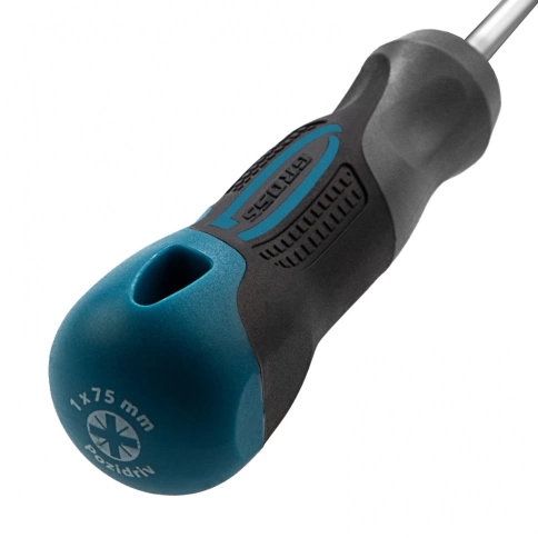 Отвертка PZ1x75 мм, S2, трехкомпонентная рукоятка Gross фото 2