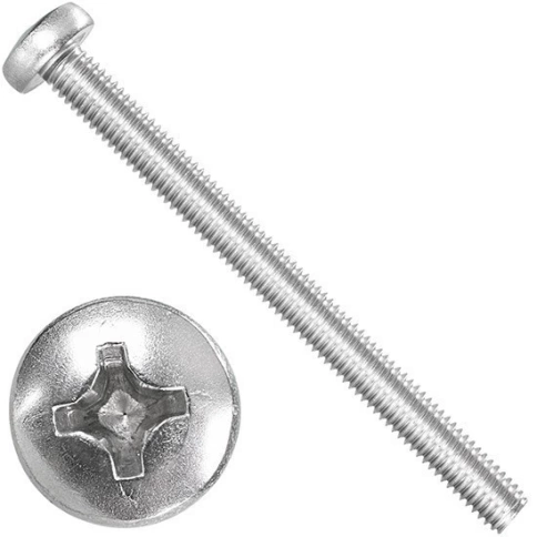 Винт нержавеющий 5х50 мм РН DIN7985, 10 шт. фото 6