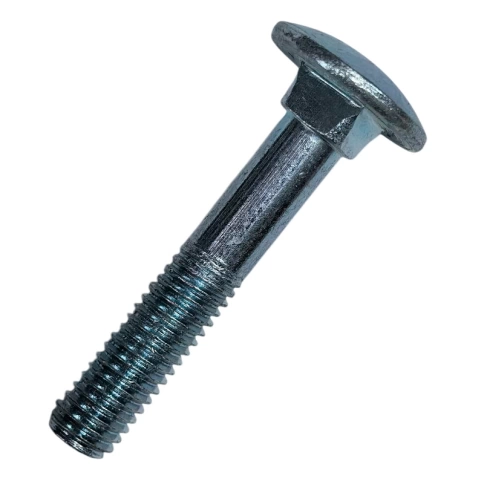 Болт с полукруглой головкой и квадратным подголовком 8х40 мм DIN 603, оцинкованный фото 1