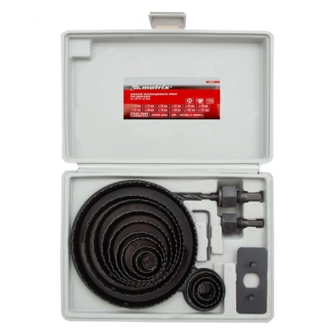 Набор пил кольцевых по дереву 19-127 мм 12 предметов Matrix фото 1