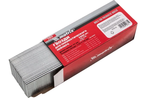 Гвозди для пневм.нейлера 16GA сечение 1,25х1,0 длина 35 мм 5000шт. Matrix фото 1