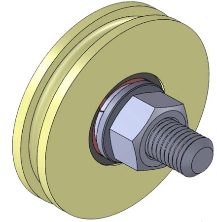 Ролик бельевой Р2723, капролон, d60мм, без скобы (2 шт.) фото 6