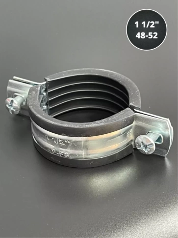 Хомут сантехнический d 1 1/2" 48-52 PREMIUM , 5 шт. фото 2