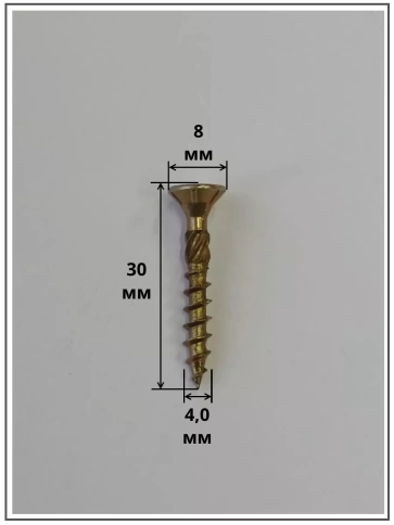 Саморез по дереву потайной Torx 4х30 ЖЦ, 50 шт. фото 2