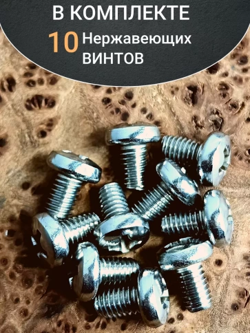 Винт нержавеющий 4х6 мм РН DIN7985, 10 шт. фото 4