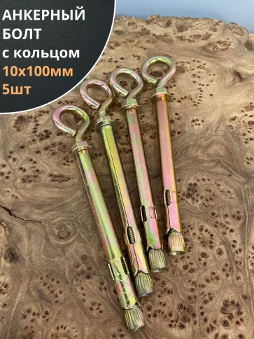 Анкерный болт с кольцом 10х100 мм (5 шт.) фото 1
