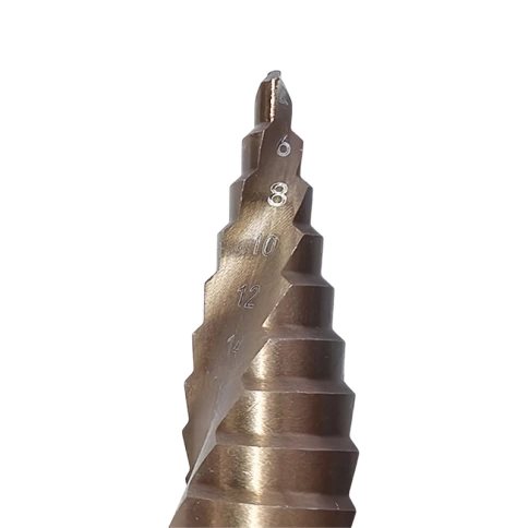 Сверло ступенчатое по металлу с кобальтом 5% P6M5K5 4-32 мм HIMBOLT пластиковый бокс фото 4