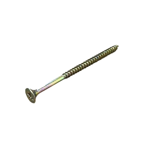 Шуруп саморез потайной для дерева 6х90 мм, желтый цинк, 1 кг/конт фото 1