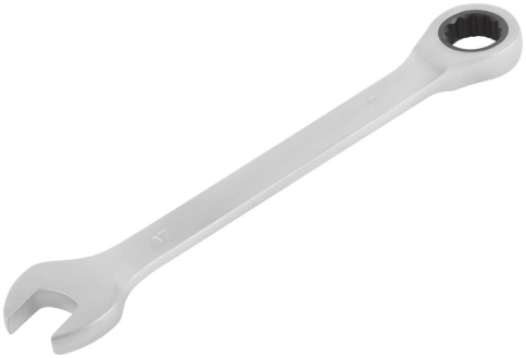 Ключ комбинированный трещоточный реверс. механизм CrV 17 мм фото 1