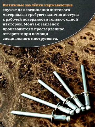 Заклепка вытяжная нержавеющая 4х10 фото 3