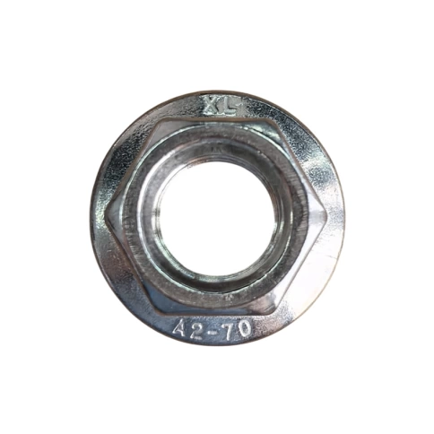 Гайка с фланцем М4 DIN 6923 нержавеющая сталь А2 фото 2