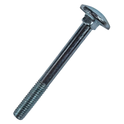 Болт с полукруглой головкой и квадратным подголовком 6х55 мм DIN 603, оцинкованный фото 1