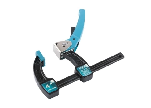 Струбцина реечная, быстрозажимн.,мет.корп.,рычаж.храп.м-зм 4"/100 мм Gross фото 1