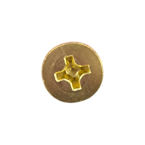 Винт потай 8х70 мм DIN 965, полная резьба, латунный фото 2