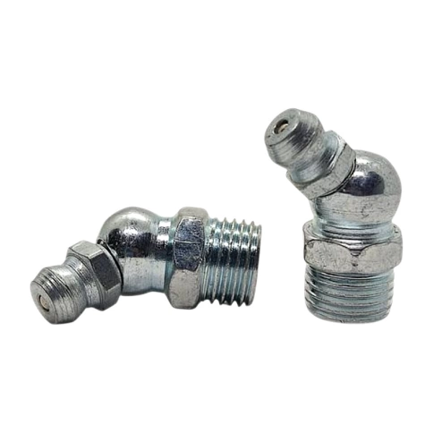 Пресс-масленка М6х1 DIN 71412 H2 угловая 45° оцинкованная, 100 шт. фото 1