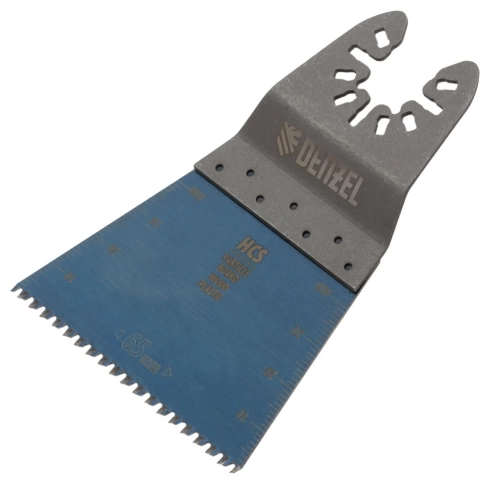 Насадка для МФИ режущая прямая HСS 65х1,8 мм по дереву, ламинату, крупный зуб Denzel фото 1