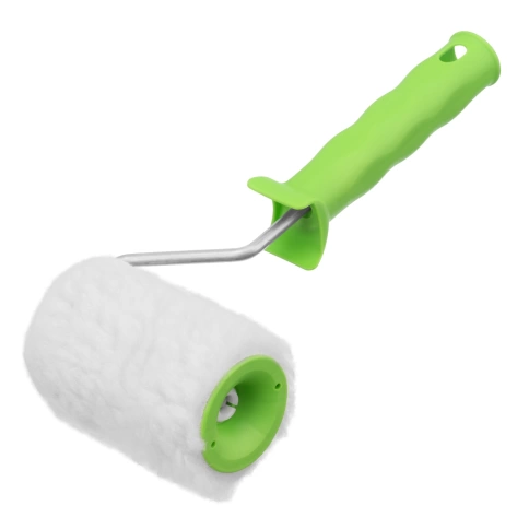 Валик натур. мех с ручкой d-48 мм d руч. 6 мм ворс 12 мм 100 мм Сибртех фото 1