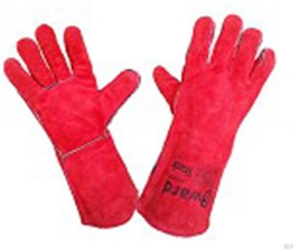 Краги красные меховые 35 см ПРОФЕССИОНАЛ фото 1