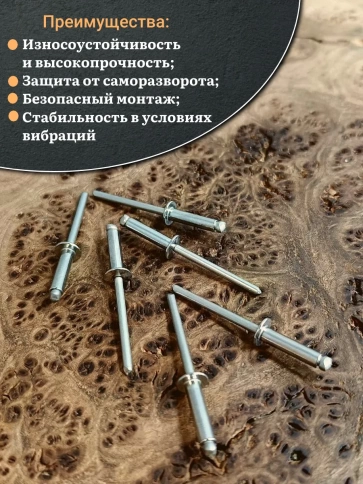 Заклепка вытяжная нержавеющая 4,8х12 фото 4