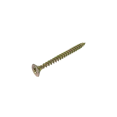 Шуруп для дерева потай 4,0х50 мм, желтый цинк фото 1