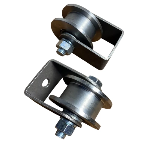 Ролик d65 мм Р3606М на платформе под трубу 20*20, металл фото 3