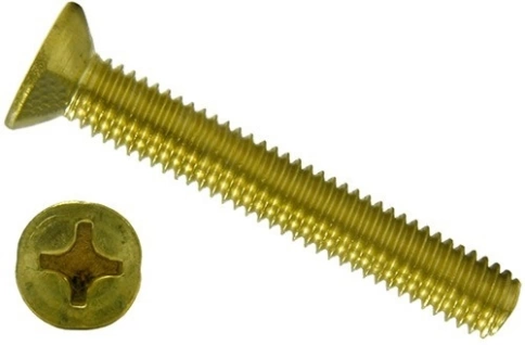 Винт 2,5х8 латунный потайной DIN965,10 шт фото 1