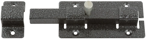 Задвижка накладная усиленная для дверей квадратный ригель серебро фото 4