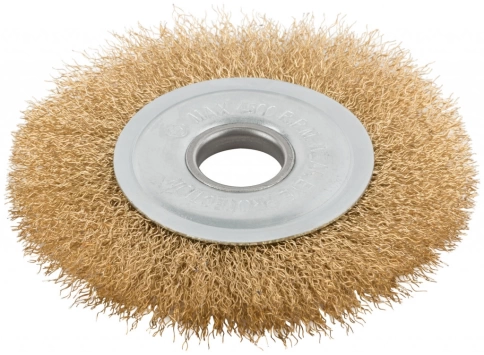 Корщетка дисковая прямая, посадочн.д.22,2мм, стальная витая проволока, 125 мм фото 2