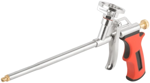 Пистолет для монтажной пены, алюминиевый корпус, прорезиненная ручка фото 2