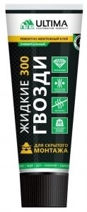 Клей для скрытого монтажа (акрил) ULTIMA 300, 250 гр. тюбик, прозр фото 1