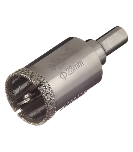 Коронка по керамике и кафелю, алмазная с центрир.сверлом 28 мм  фото 1