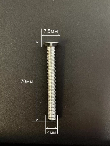 Винт потайной оцинкованный 4х70 DIN965, 10 шт. фото 2