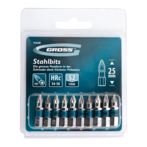 Биты сталь S2 PZ1х25 Gross фото 1