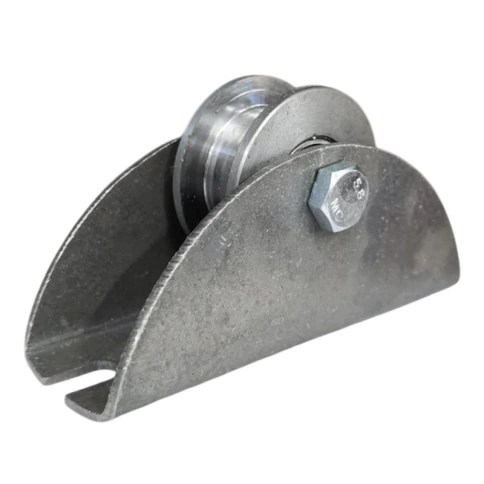 Ролик d65 мм Р3606 на большой платформе под трубу 20*20, металл фото 2