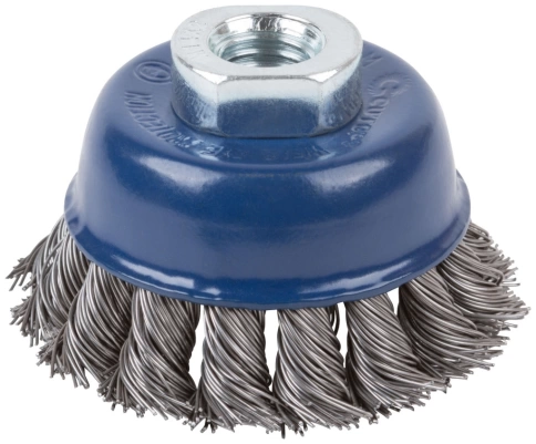 Щетка для УШМ "чашка", кручен.витая проволока 0,5мм, М14 CUTOP Profi фото 3