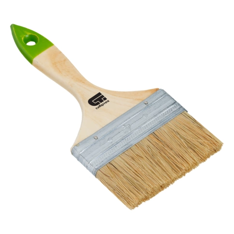 Кисть плоская натуральная щетина дер.ручка Сибртех фото 6