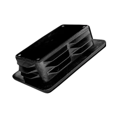 Заглушка для труб прямоугольная 20х60 мм, черная фото 2