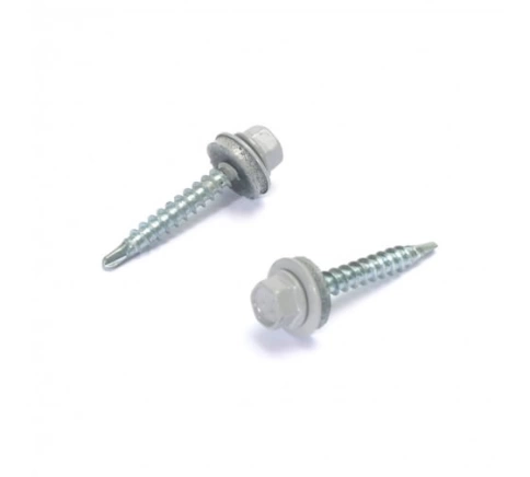 Саморез кровельный, 4,8х35 сигнально-серый RAL7004 500 шт фото 5