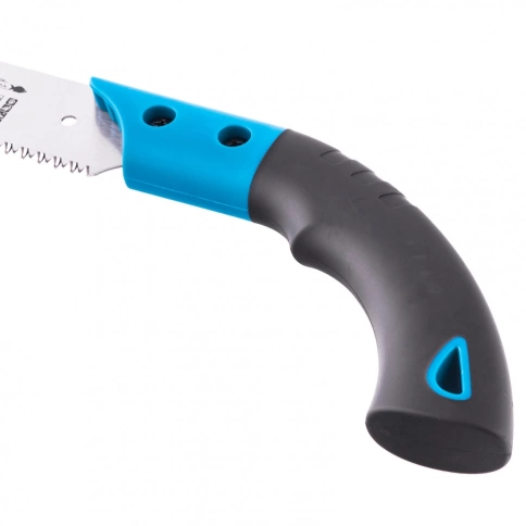 Пила по дереву PIRANHA, универс.,двухкомп.рук.,зуб 3D, каленый зуб, пенал, 9-10 TPI 330мм Gross фото 3