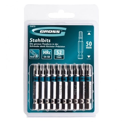 Биты TORX 30х50 мм, сталь S2 Gross фото 1