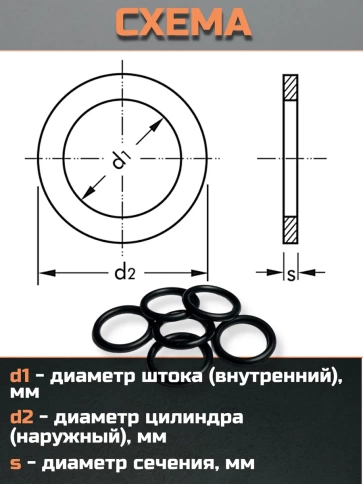 Кольцо уплотнительное 18 мм ( 18х22х25 ) резиновое, 10 шт. фото 2