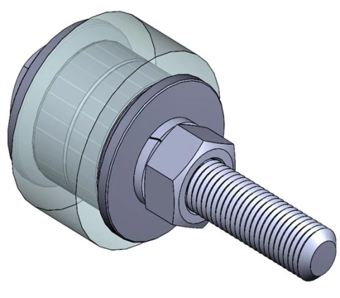 Ролик поддерживающий Р1007, d45мм на болту М12,  2 шт. фото 5