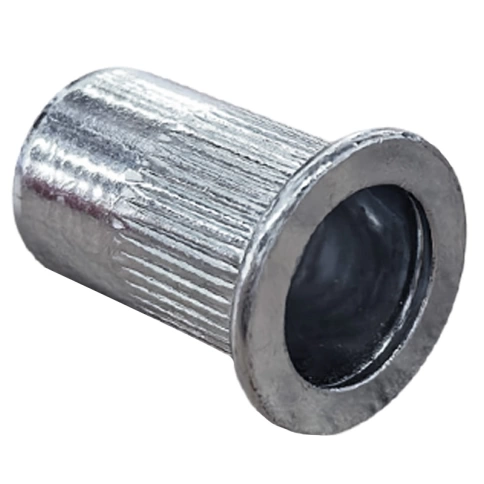 Заклепка с внутренней резьбой, цилиндрический бортик М6х1,0х16 мм, белый цинк фото 1