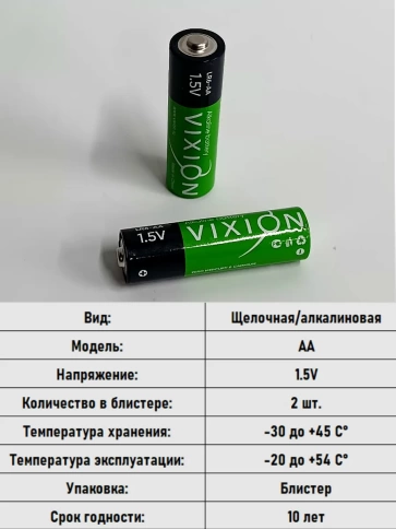 Батарейка алкалиновая LR6-AA 2шт в упаковке фото 4